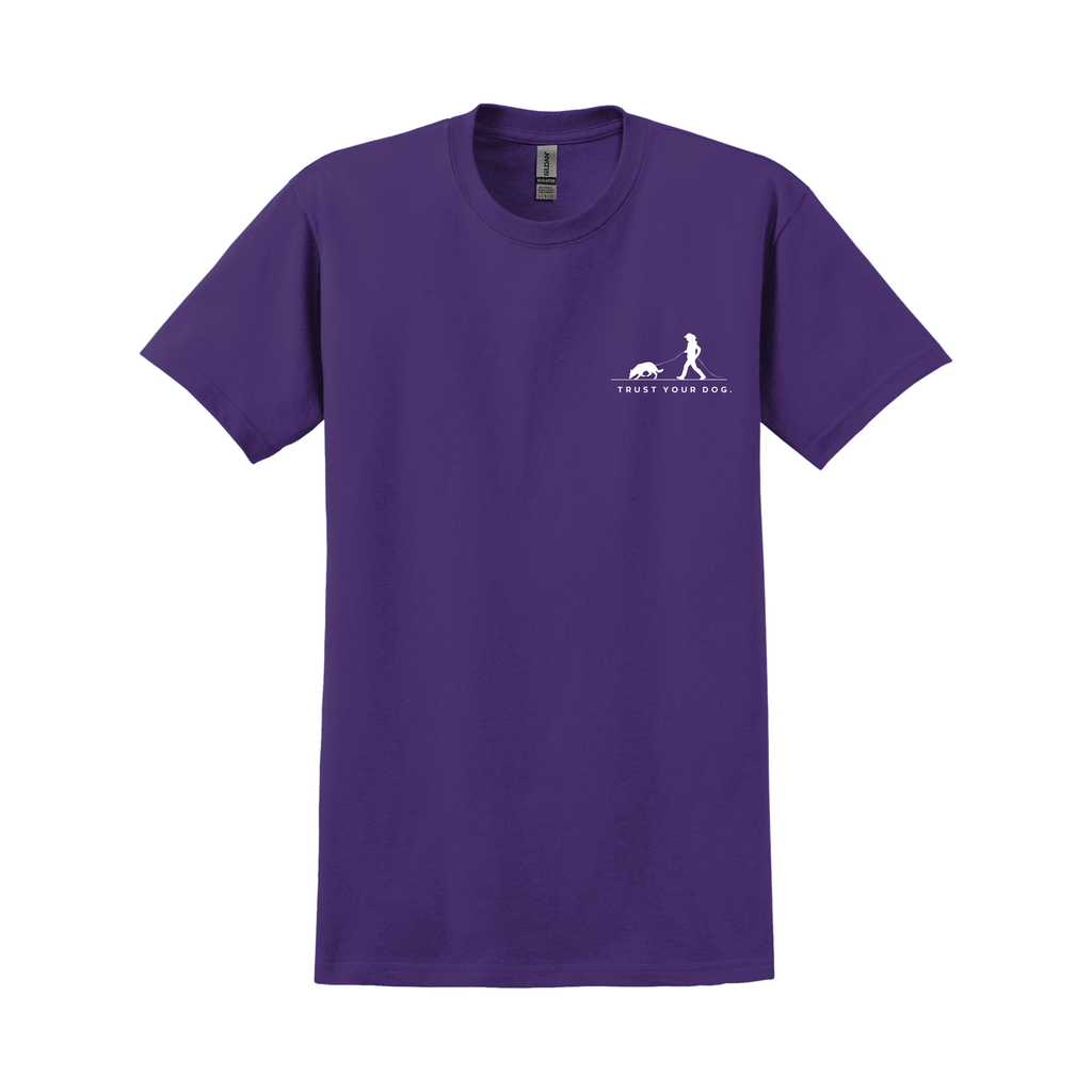Lila_Shirt_Mantrailing_Vorderseite_Baumwolle